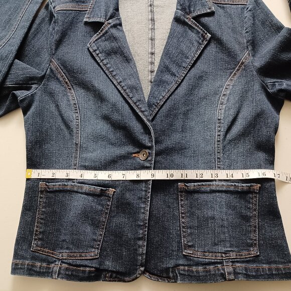 Contrast Jeans Denim Jacket - Picture 12 of 16